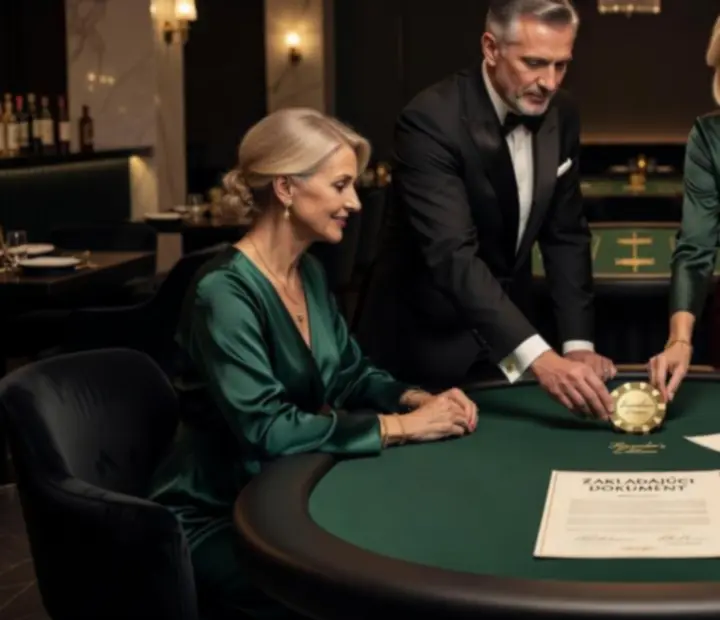 Hostia pri pokerovom stole v luxusnom interiéri Tavolixa