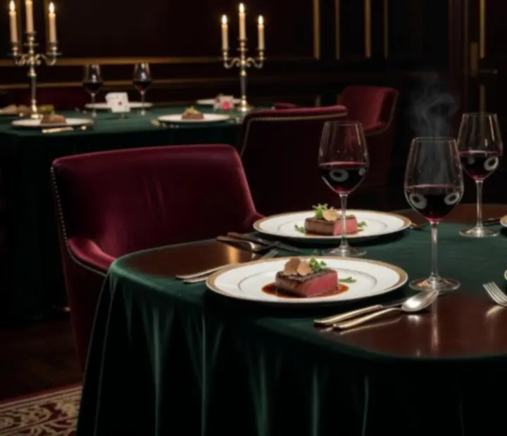Gurmánske servírovanie degustačného menu pri VIP pokerovom stole